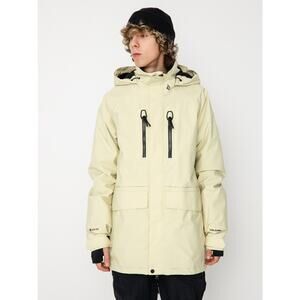 Volcom Men's Small Khaki Stone Stretch GORE-TEX Snowboard Jacket Winter HR7-43